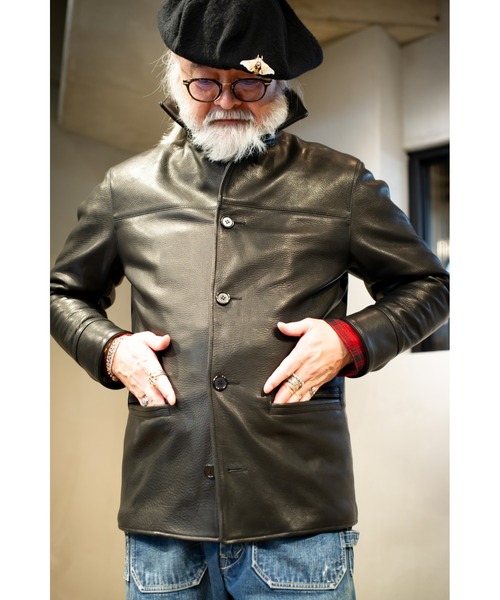 SEVESKIG（セヴシグ）の「SEVESKIG/セヴシグ/レザーカーコート