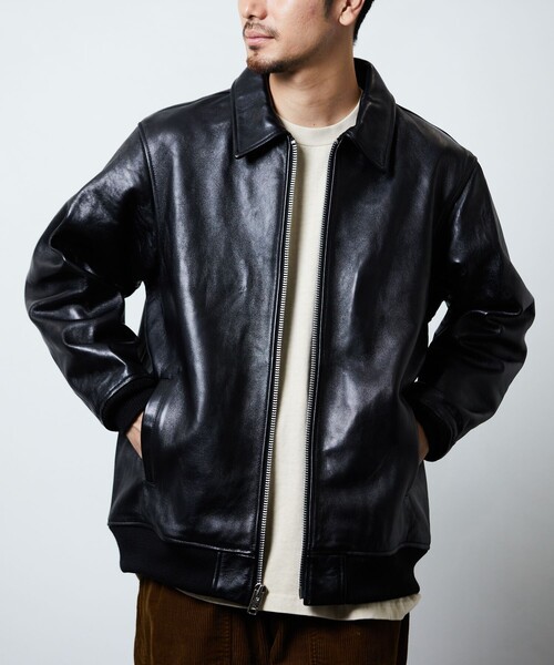 schott（ショット）の「Schott/ショット 別注 ZIP UP BLOUSON/レザー