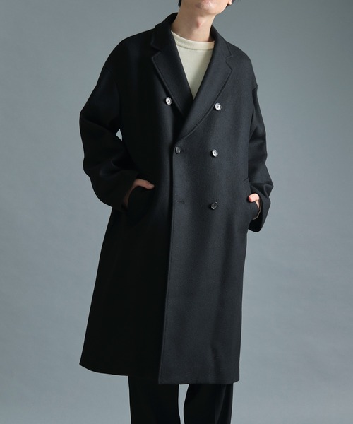THE Cashmere wool ダブルチェスターコート/カシミヤ混/柔らかな肌触り