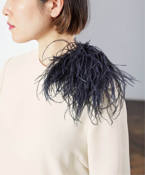 追加》オーストリッチ コサージュ（ブローチ/コサージュ）｜VERMEIL