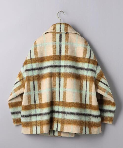 ユナイテッドアローズ シャギーチェックショートコート UNITED ARROWS