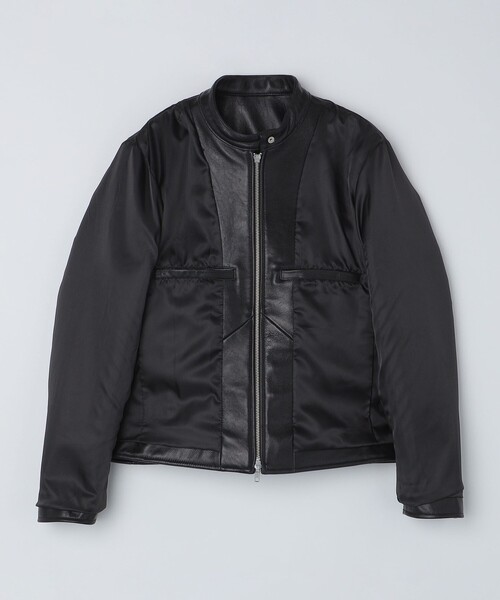 SHIPS: ラムレザー シングル ライダース ジャケット（ライダース