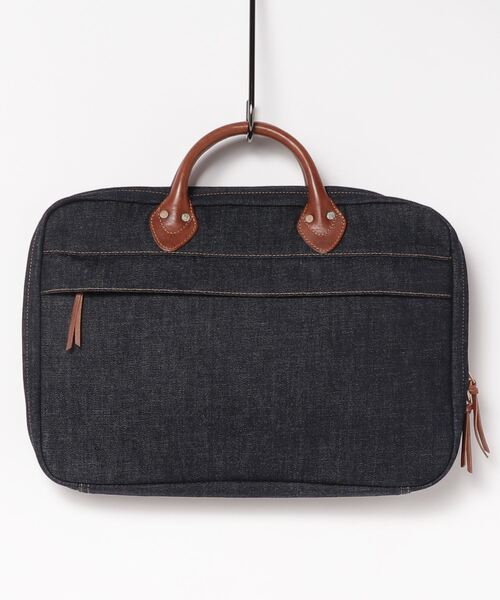 RRL（ダブル アール エル）の「レザートリム デニム ブリーフケース