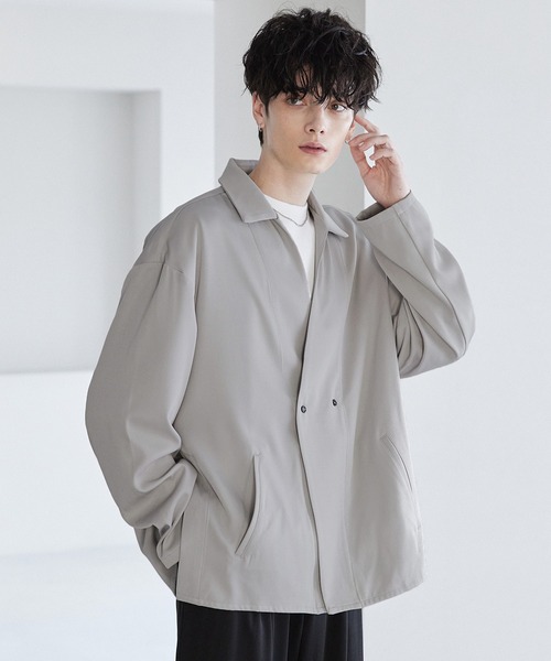 セール】ポリツイルテーラードシャツジャケット（テーラードジャケット