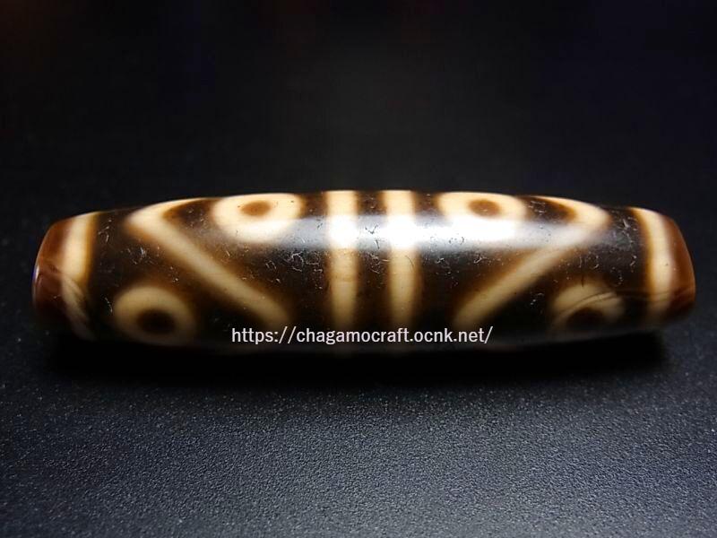 ジービーズ(8アイジー dzi mig ge pa) 金の双魚・八眼 天珠