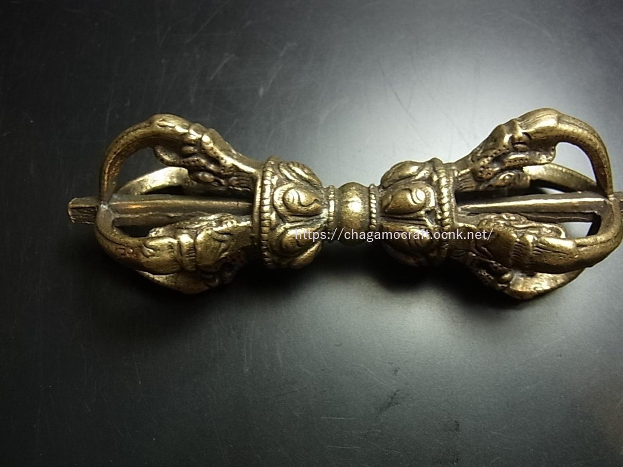 チベット密教法具 古銅鍍金 金剛杭 プルパ 骨董 アンティーク チベット