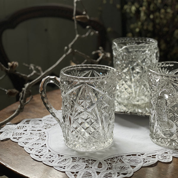 3点あり！ガラスカットが素敵なウォータージャグ（高さ13.5cm