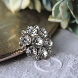 1920年代シンプルなガラスのブローチ（直径3.5cm） イギリス