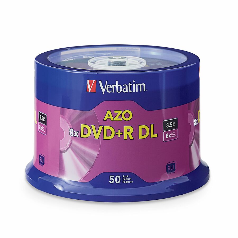 Verbatim DVD Recordable Media - DVD+R DL - 8x - 8.50 GB - 50