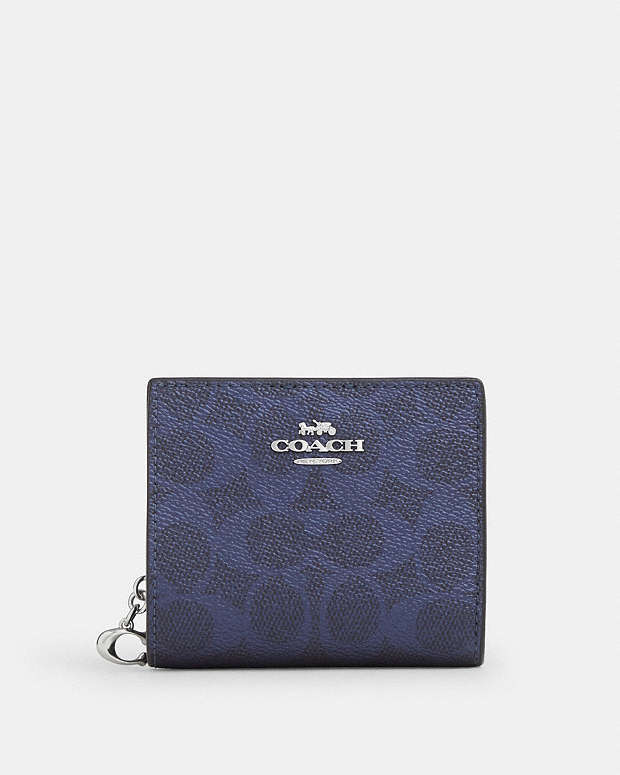 COACH® GR | Snap Wallet In Signature Canvas