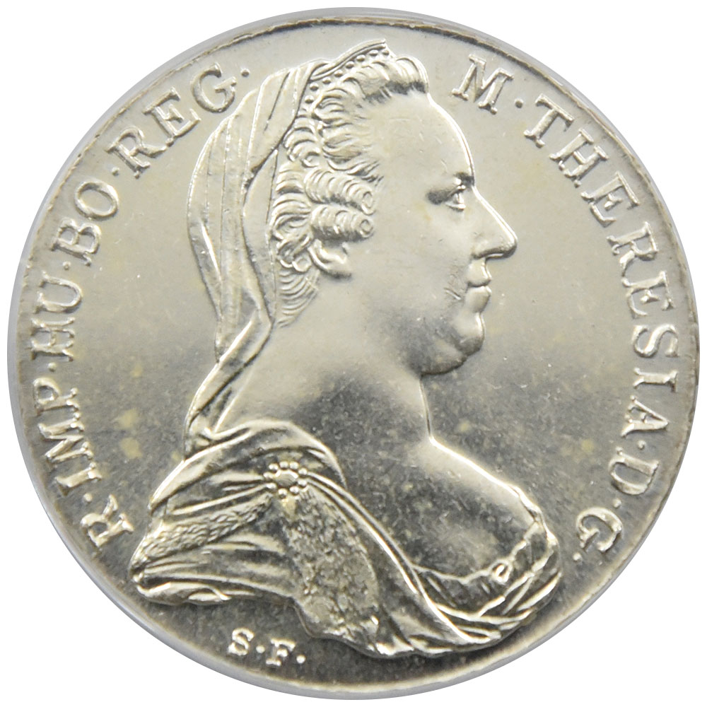 1780−SF オーストリア ターラー銀貨 PCGS MS65 | Shop at Mercari