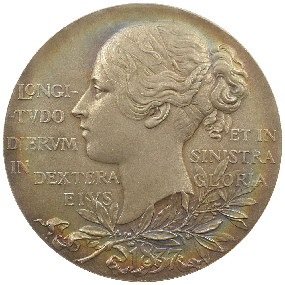 イギリス 1897 ヴィクトリア女王 英国歴史メダル 銀貨 NGC MS64