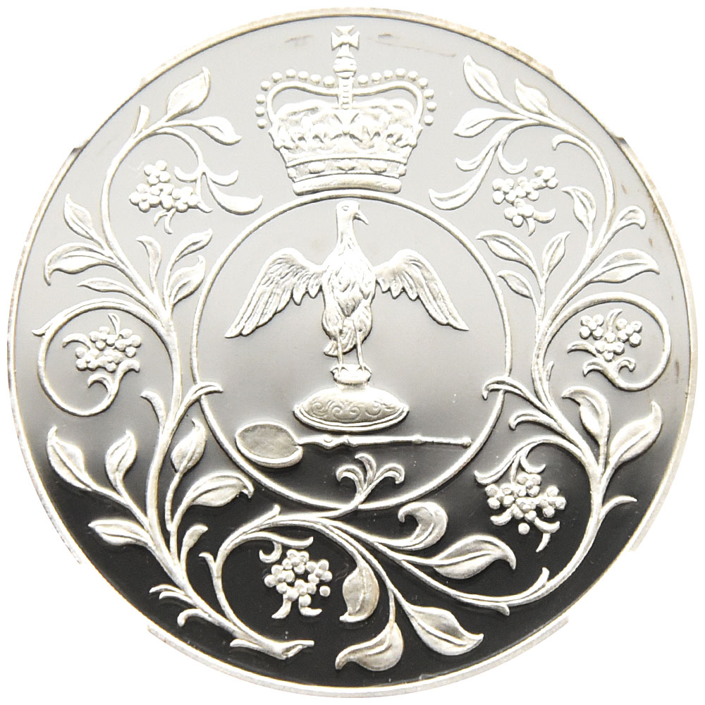 1977 シルバー ジュビリー 25ペンス プルーフ銀貨 NGC PF69UC④