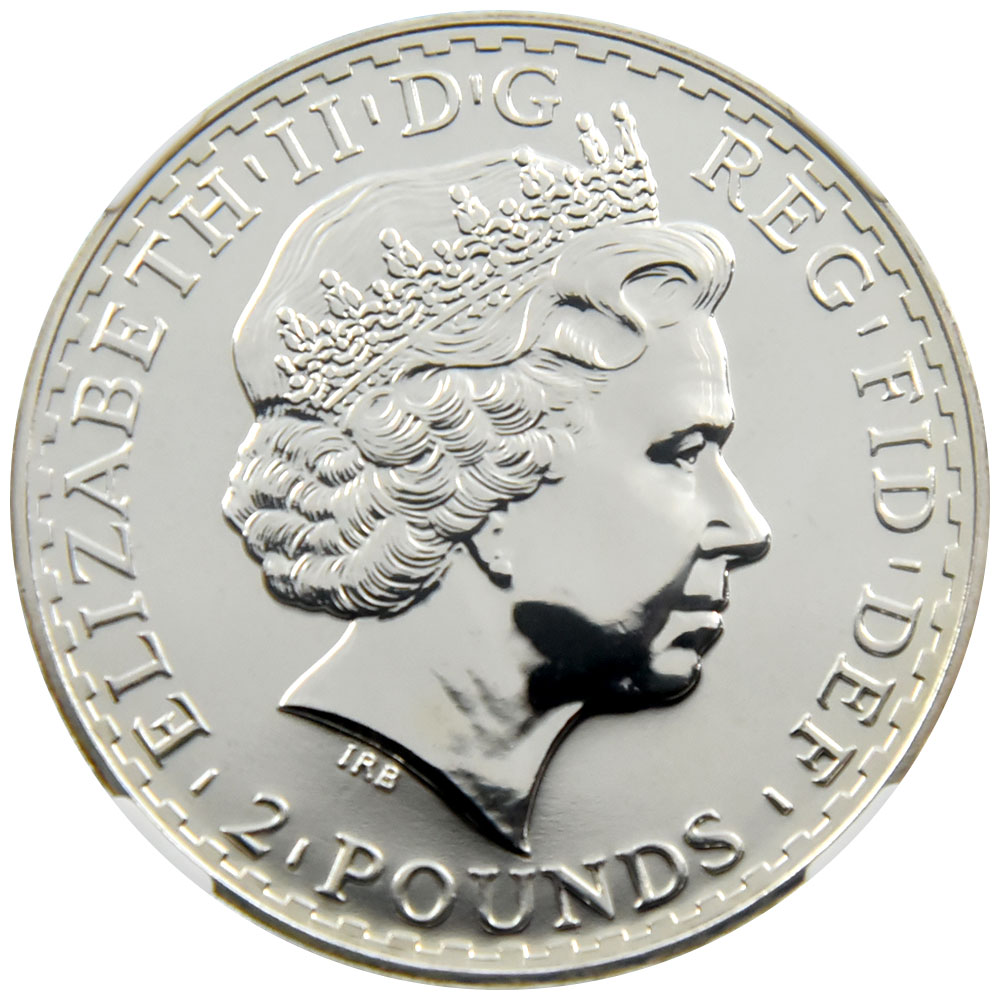 イギリス 2003 エリザベス2世 2ポンド 銀貨 NGC MS 69 DPL 2849224005