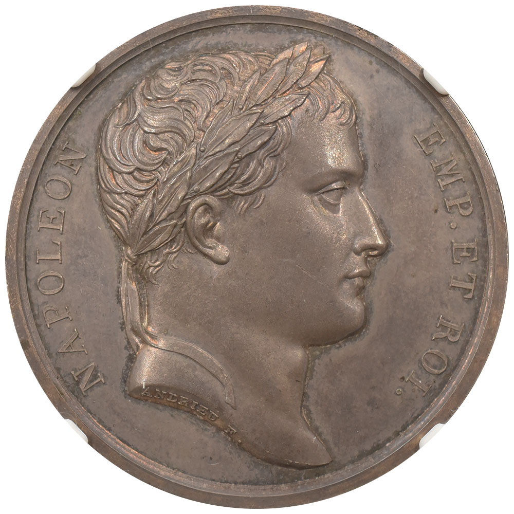 フランス 1809-DATED ナポレオン1世 メダル 銀貨 NGC MS62 ローマ再
