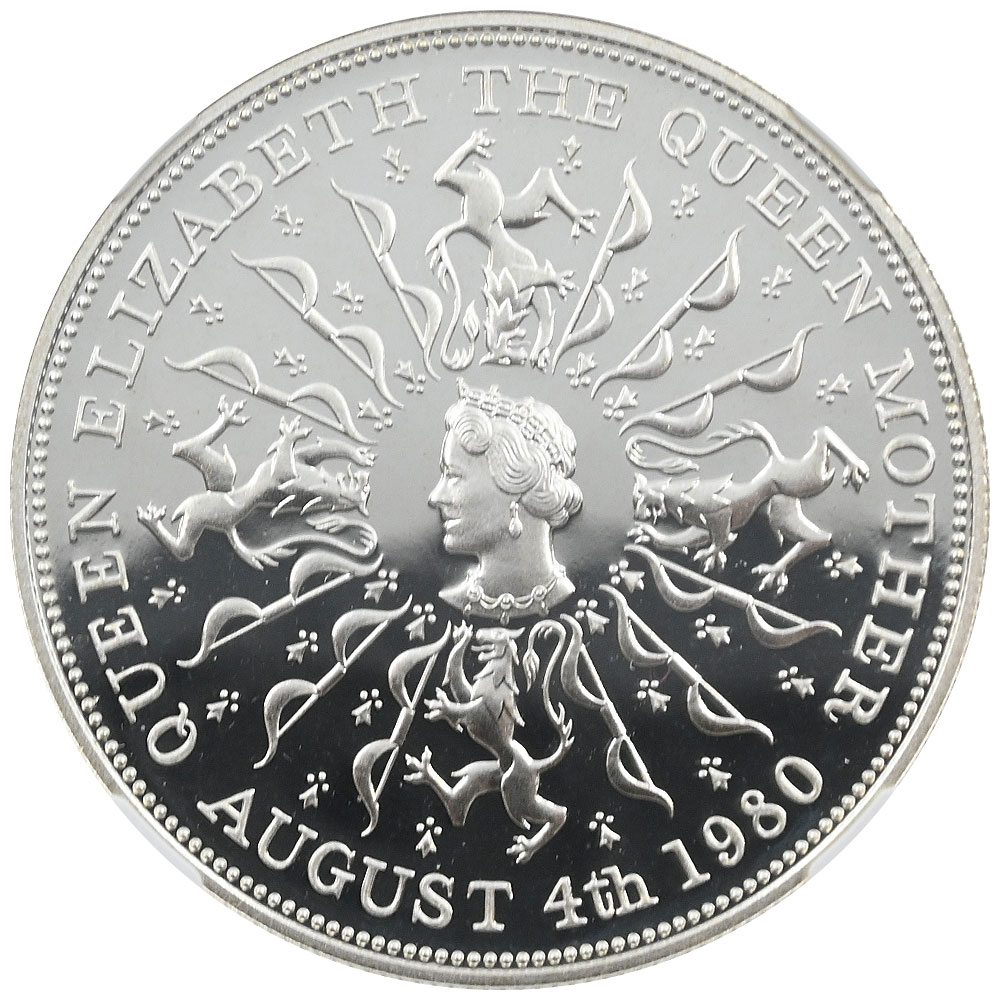 イギリス 1980 エリザベス2世 25ペンス 銀貨 NGC PF69UC エリザベス皇