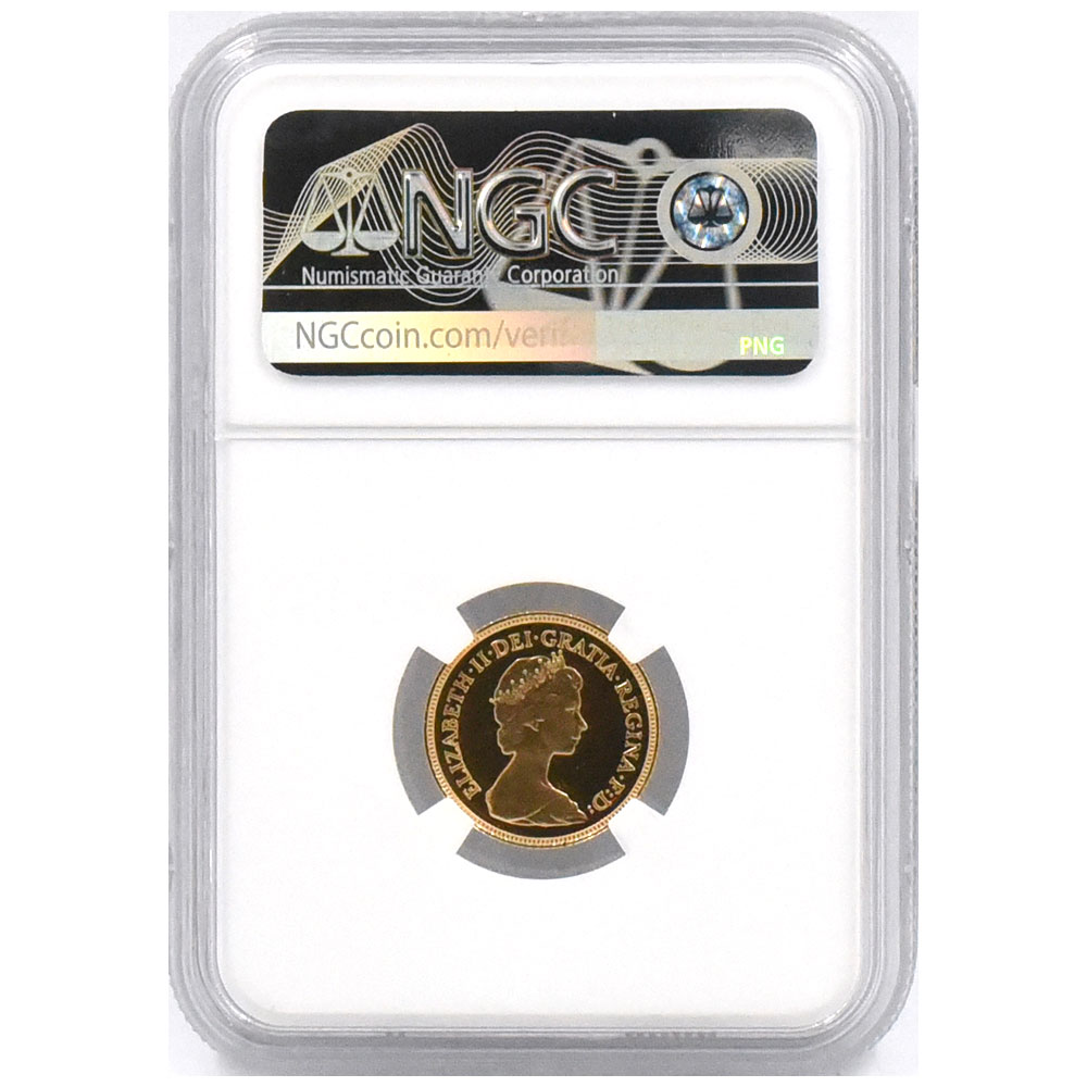 イギリス 1984 エリザベス2世 1/2ソブリン 金貨 NGC PF 70 ULTRA