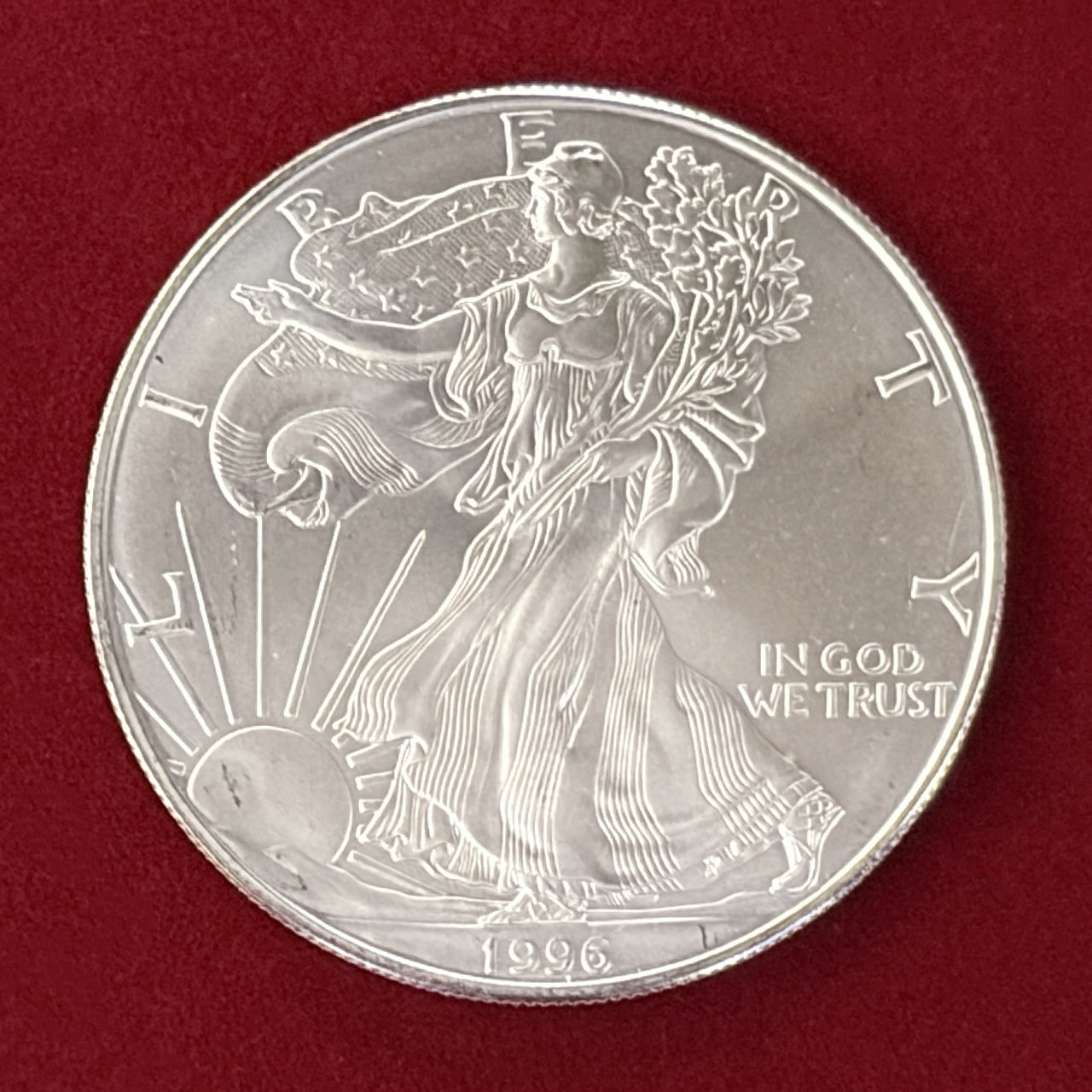 アメリカ】アメリカンイーグルシルバーダラー 1ドル 銀貨 1996［B
