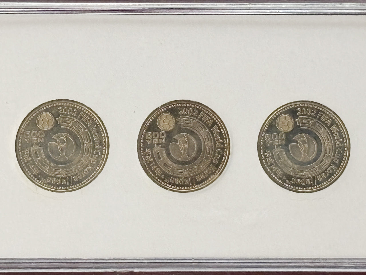 日本】2002 FIFAワールドカップ 500円ニッケル黄銅貨セット 3枚組 平成