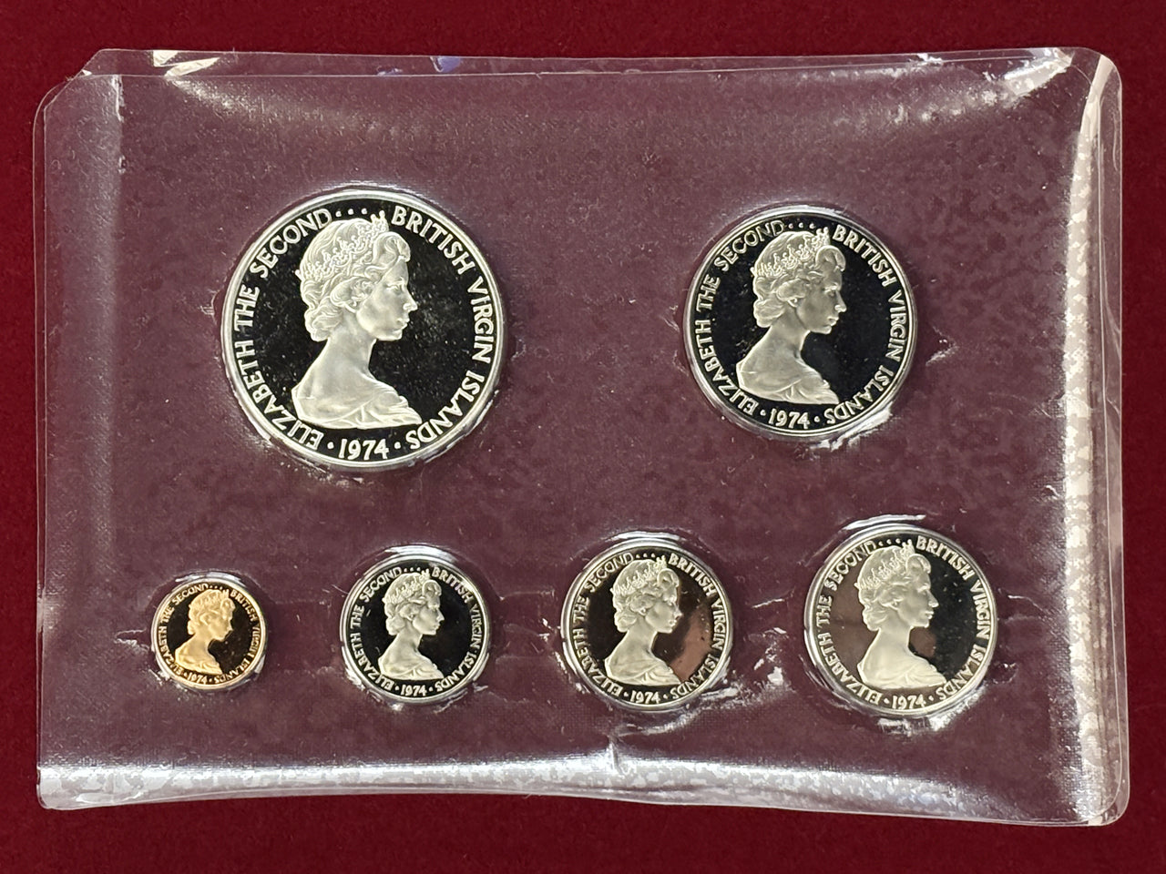 イギリス領ヴァージン諸島】プルーフセット 6枚組 1974［C-0000290