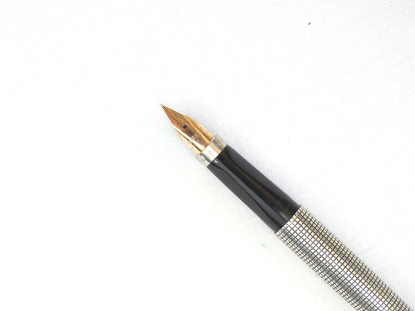 PARKER 75 FRANCE Ecossais Silver XF K14 パーカー75 Made in France