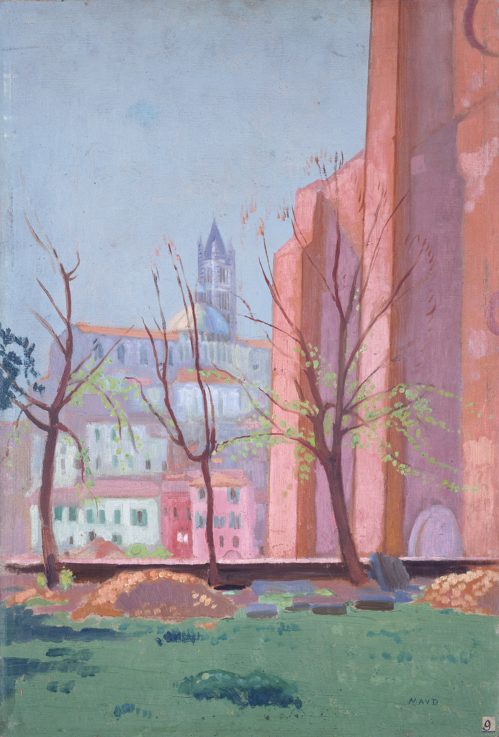 ばら色の壁のあるシエナ風景|モーリス・ドニ |所蔵作品検索｜国立西洋