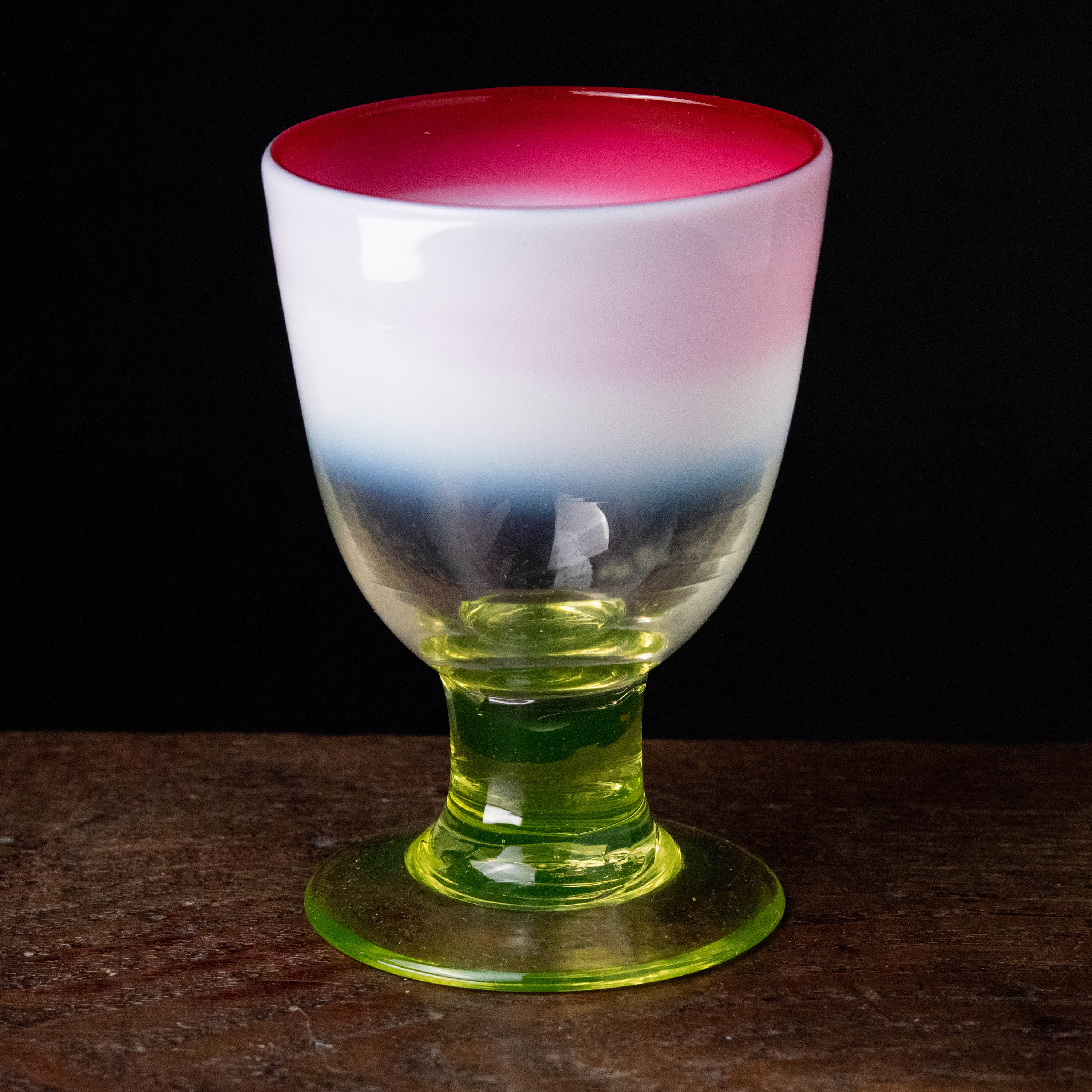 期間限定 大幅値引き中 氷コップ 大正ロマン 乳白金赤被せ切子 期間