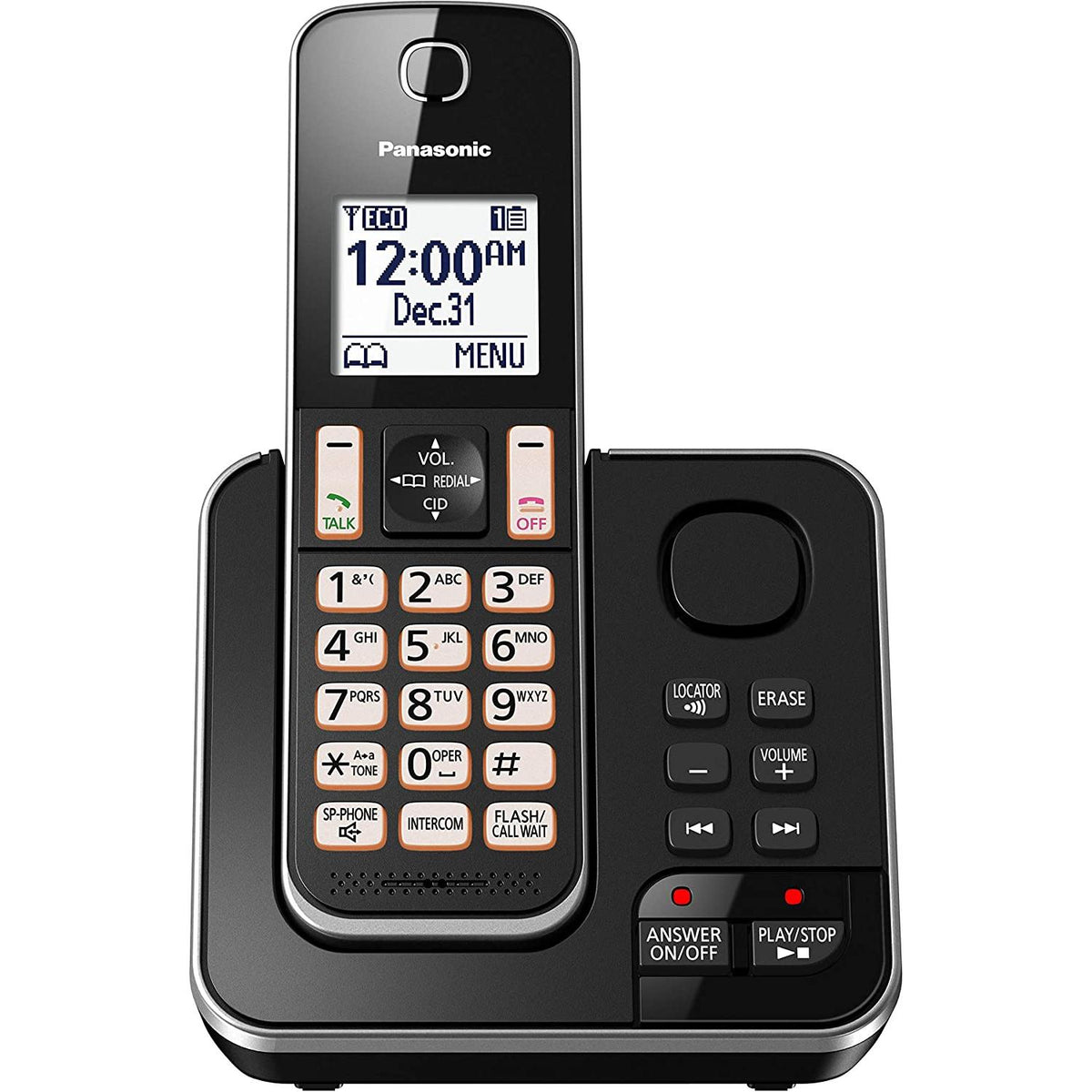 Panasonic Digital Cordless Answering System with 1 Handset KX-TGD390B
