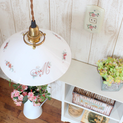 マニーローズ ガラス 傘型シェード(ミルクガラス) － フレンチ