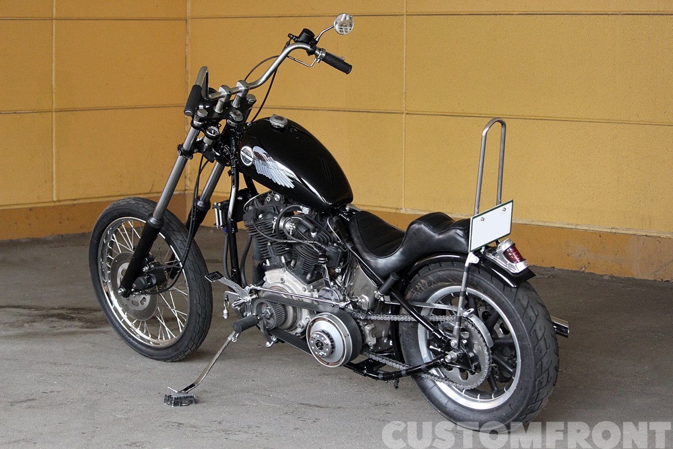 ハーレー ナックルヘッドS&Sのロングフォークチョッパー・モトリ