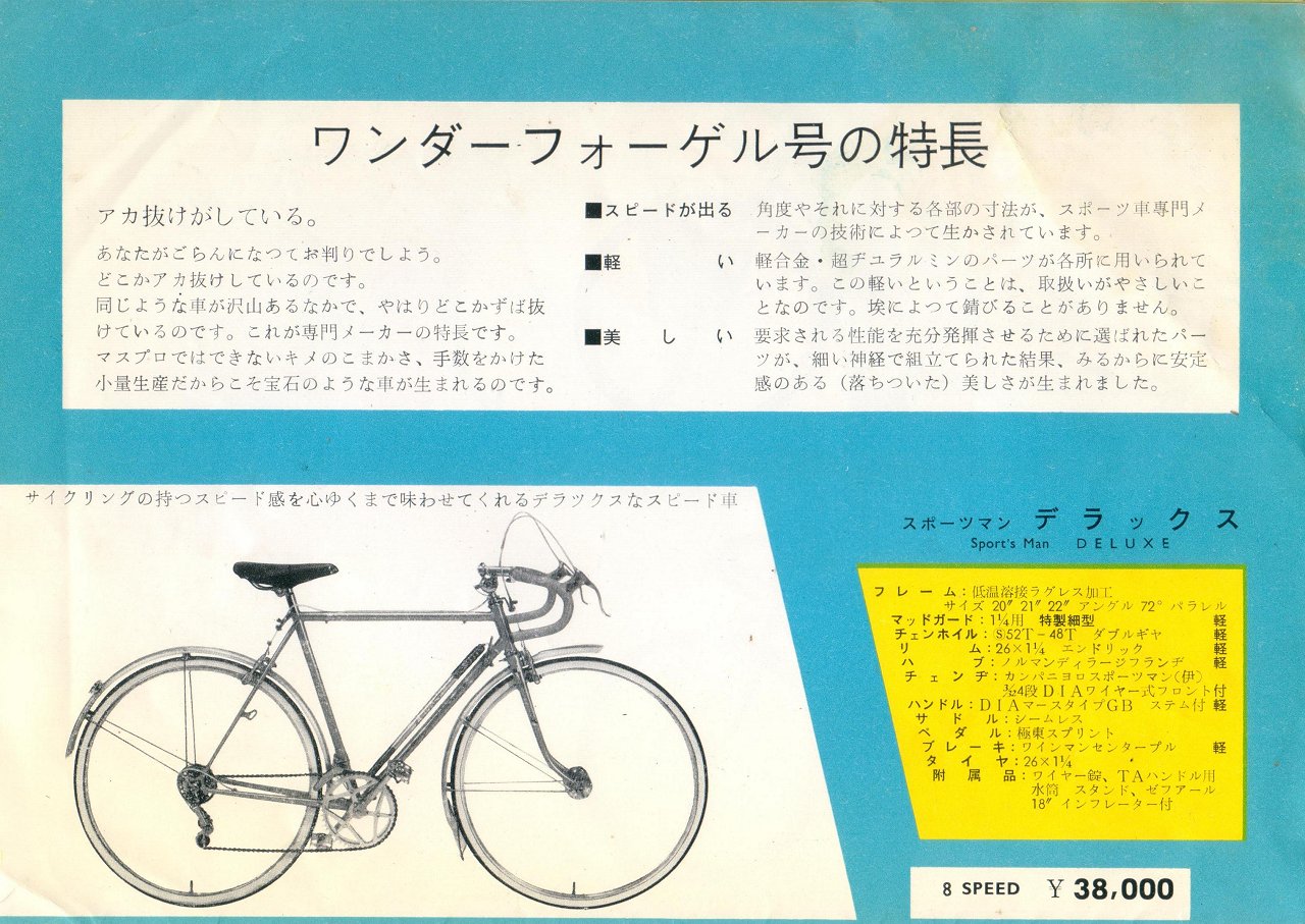 ◇WANDER VOGEL◇ワンダーフォーゲル 城東輪業社 ランドナー ロード