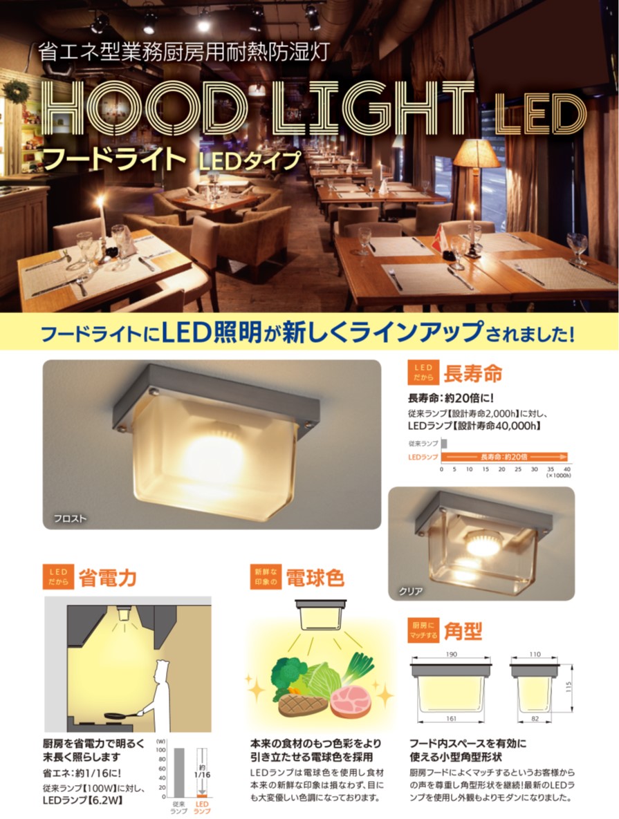 クラコ】フードライト LEDタイプ HLD-100F・【クラコ】フードライト