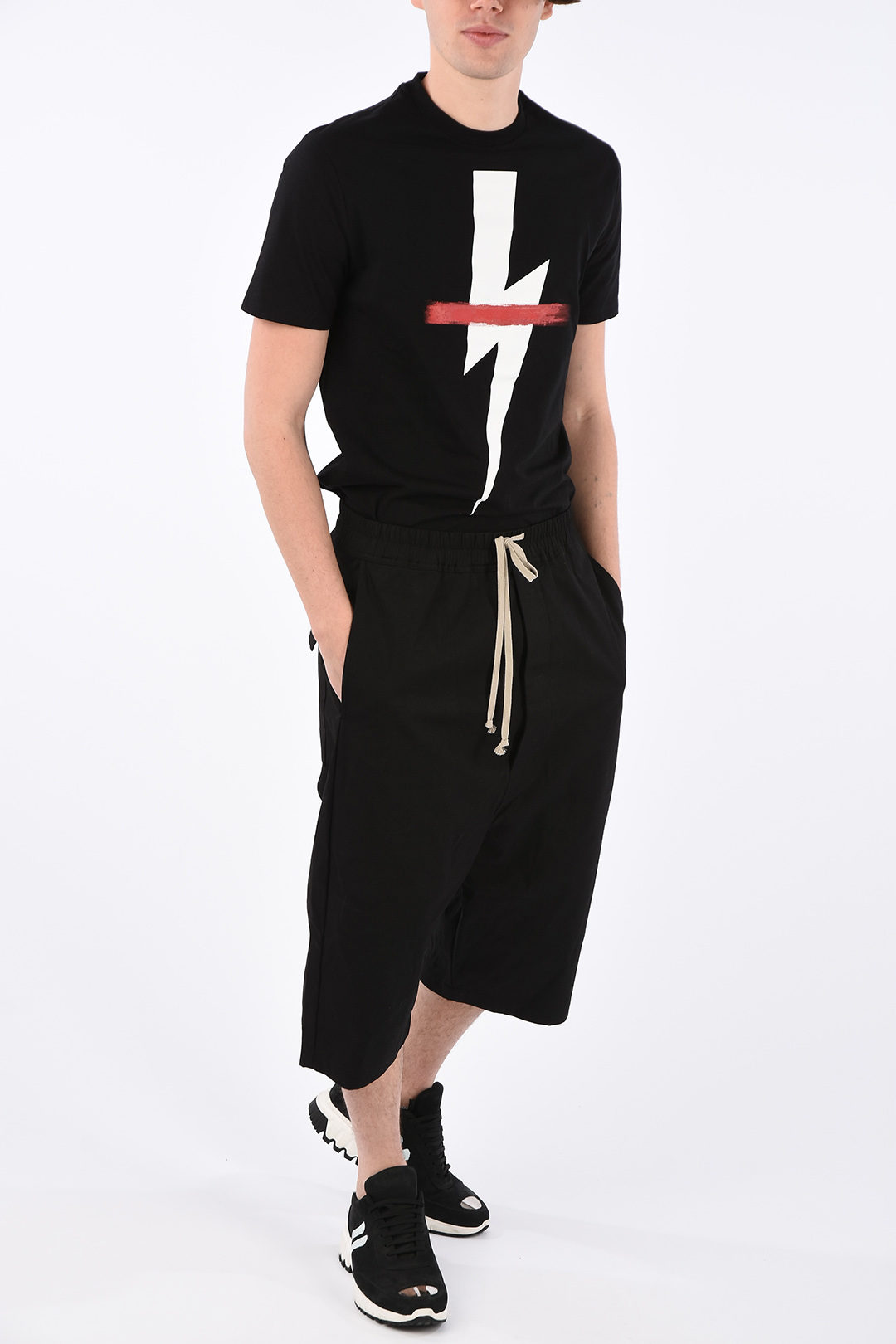 Rick Owens drawstring KARLOFF Pods Shorts men - Glamood Outlet
