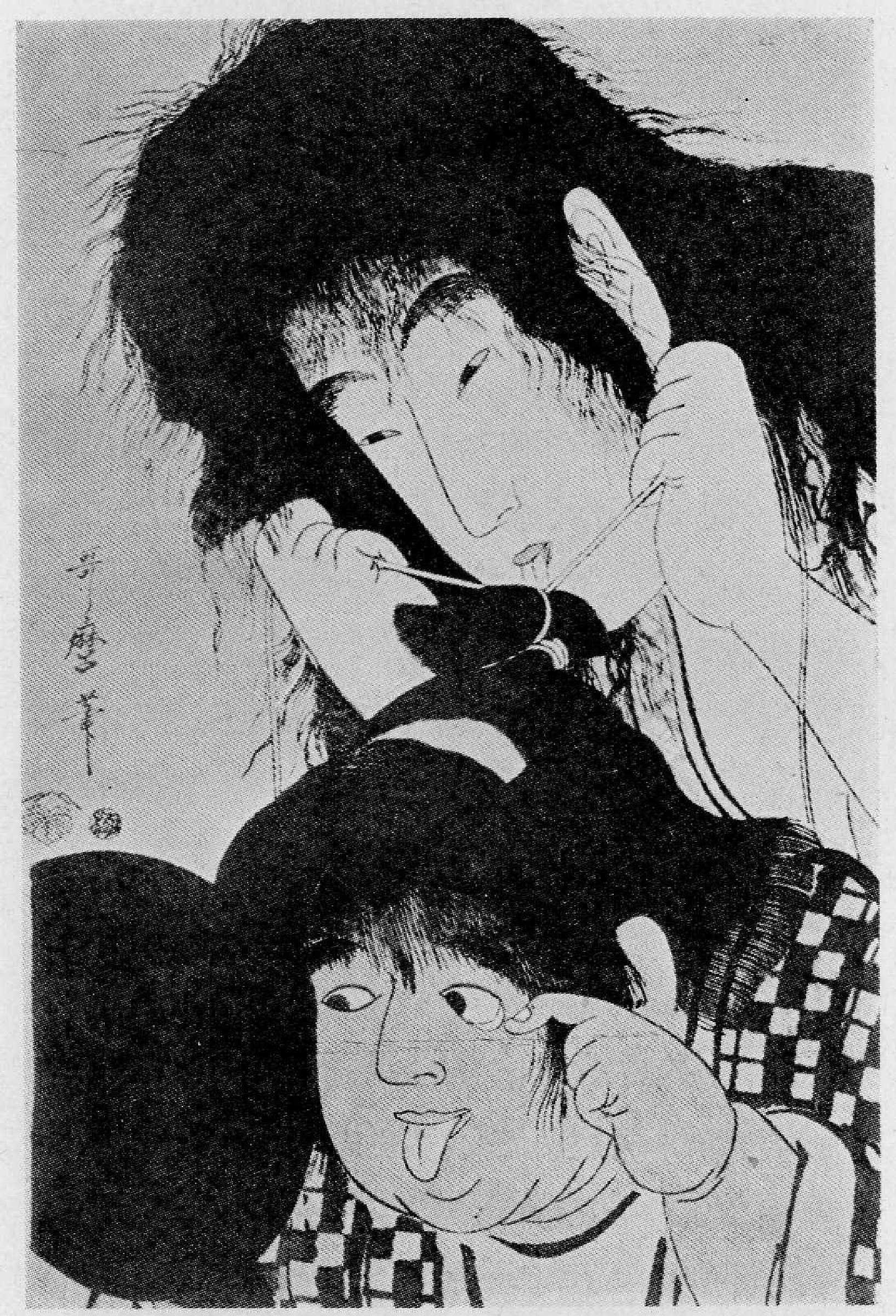 喜多川歌麿による浮世絵「（山姥と金太郎）」