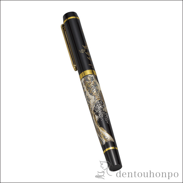 万年筆セット 金色と黒のデザイン 21k 875 万年筆セット 金色と黒の