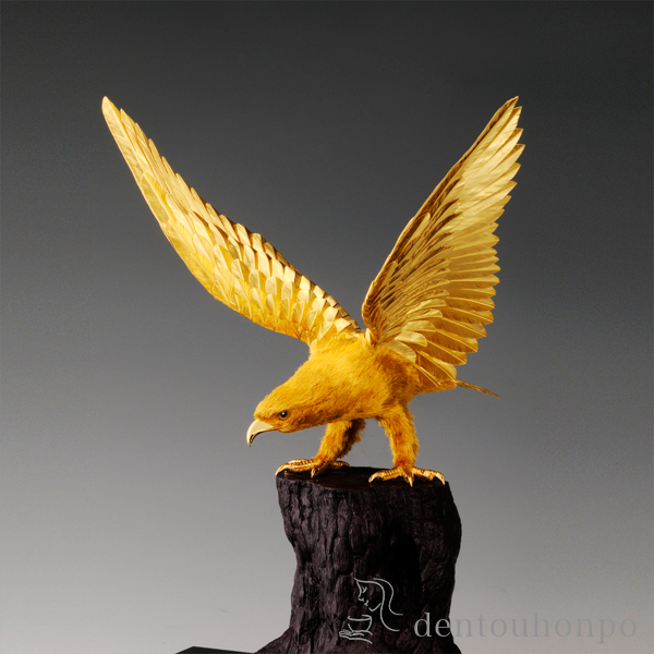 送料無料】 純金 白鷹 C 400g / 光則（金工芸） 高級 コレクション