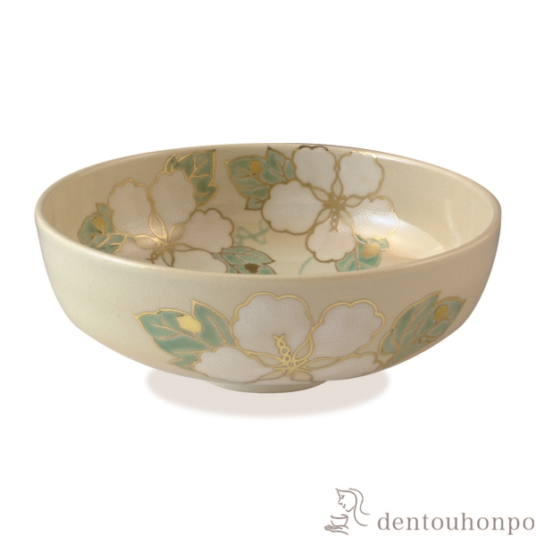 送料無料】 平茶碗 夕顔 / 抹茶碗 茶道具 茶器 お稽古用 抹茶 清水焼