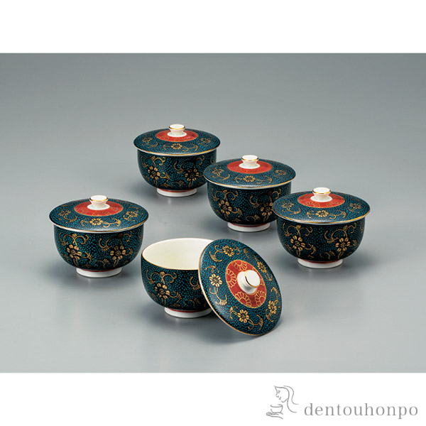 未使用保管品 青粒 九谷焼一級技能士錦泉 名入り 茶道具 未使用保管品