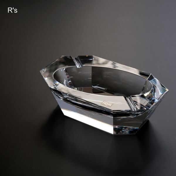 HOYA ホヤクリスタル MUSEUM CRYSTAL ガラス灰皿 未使用品（m6029