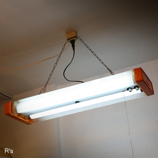 ナショナル レトロ ペンダントライト 吊り下げ照明 長方形 オレンジ