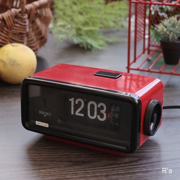 昭和レトロ セイコー パタパタ時計 QN401T 動作確認済 置時計 アラーム