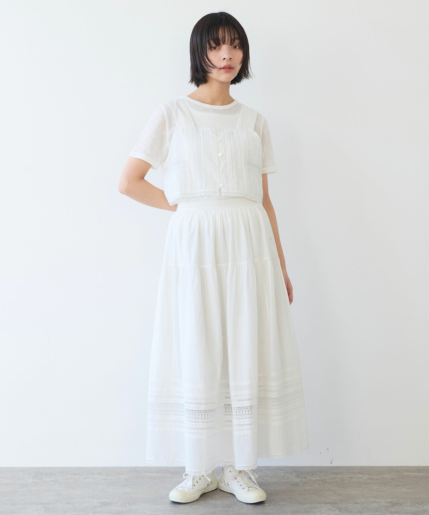 AMBIDEX Store ○〇 アンティークレース スカート(F クロ): bulle de savon