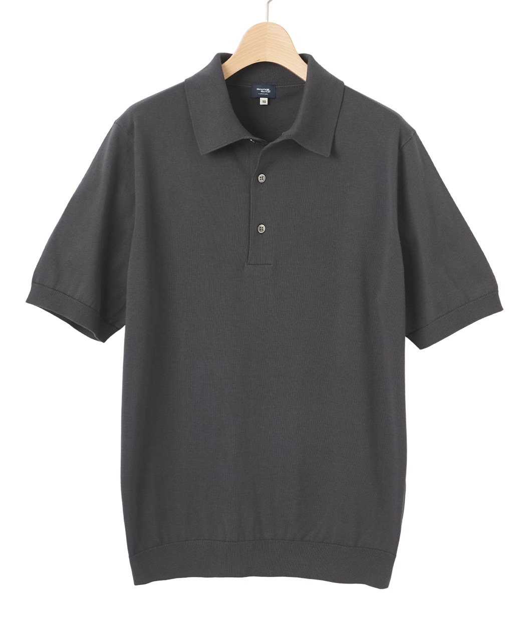 SUVIN 30Gニットポロ/3月上旬頃発送予定(M ブラック): メンズ