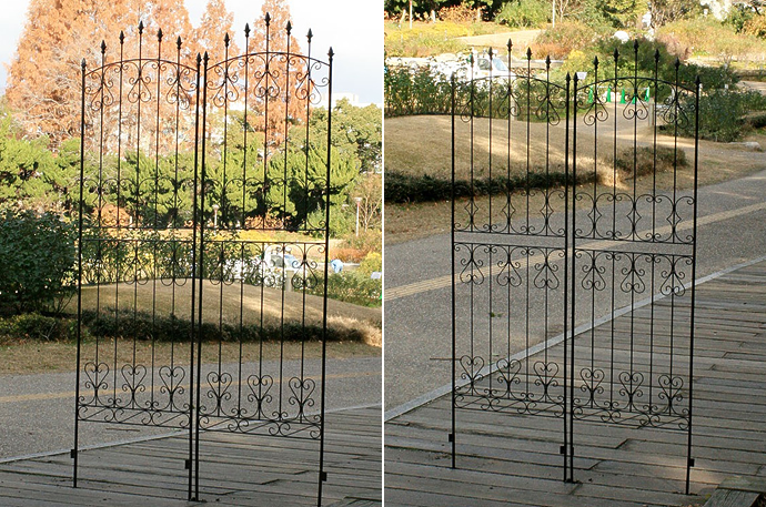 g45050]アイアンローズフェンス220(2枚セット) アイアンフェンス