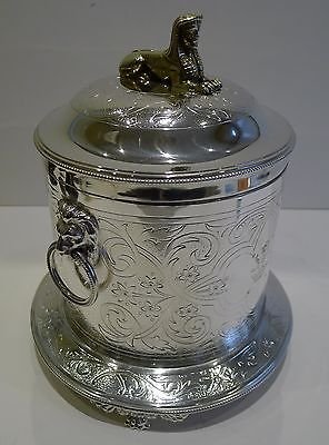 Antique Magnificent English Silver Plated Biscuit Box by Mappin
