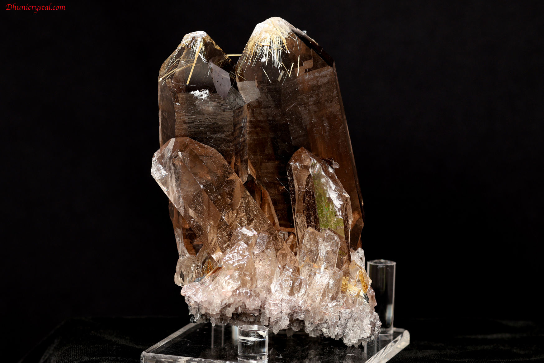 143g 大きめ ブラジル産 原石 ルチルにスモーキークォーツBH6 143g