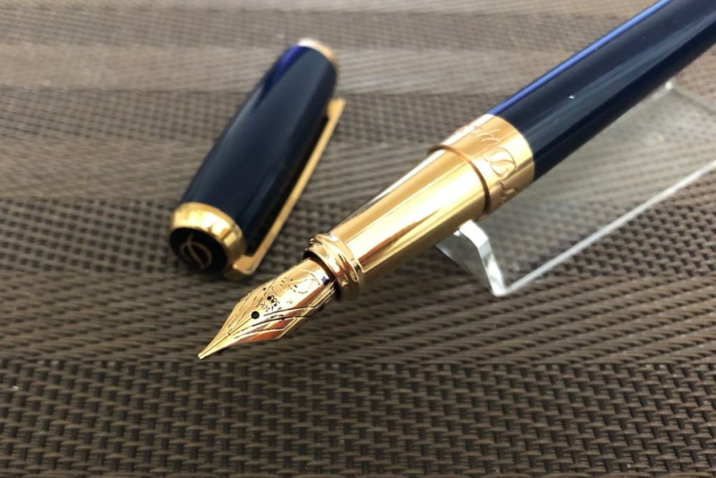S.T. Dupont 万年筆 ラインD ブラック✕ゴールド S.T.Dupont ラインD