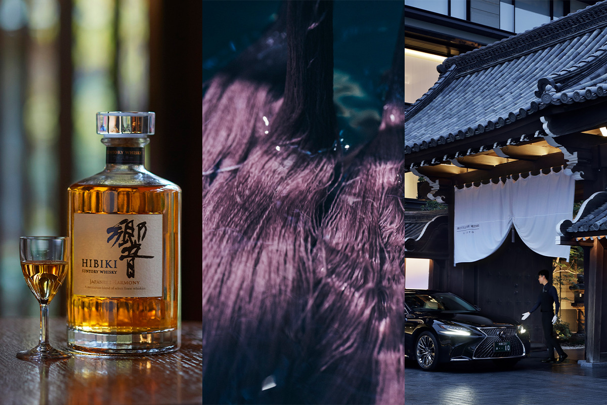 サントリーウイスキー響 × HOSOO 古代染色研究所 × HOTEL THE MITSUI