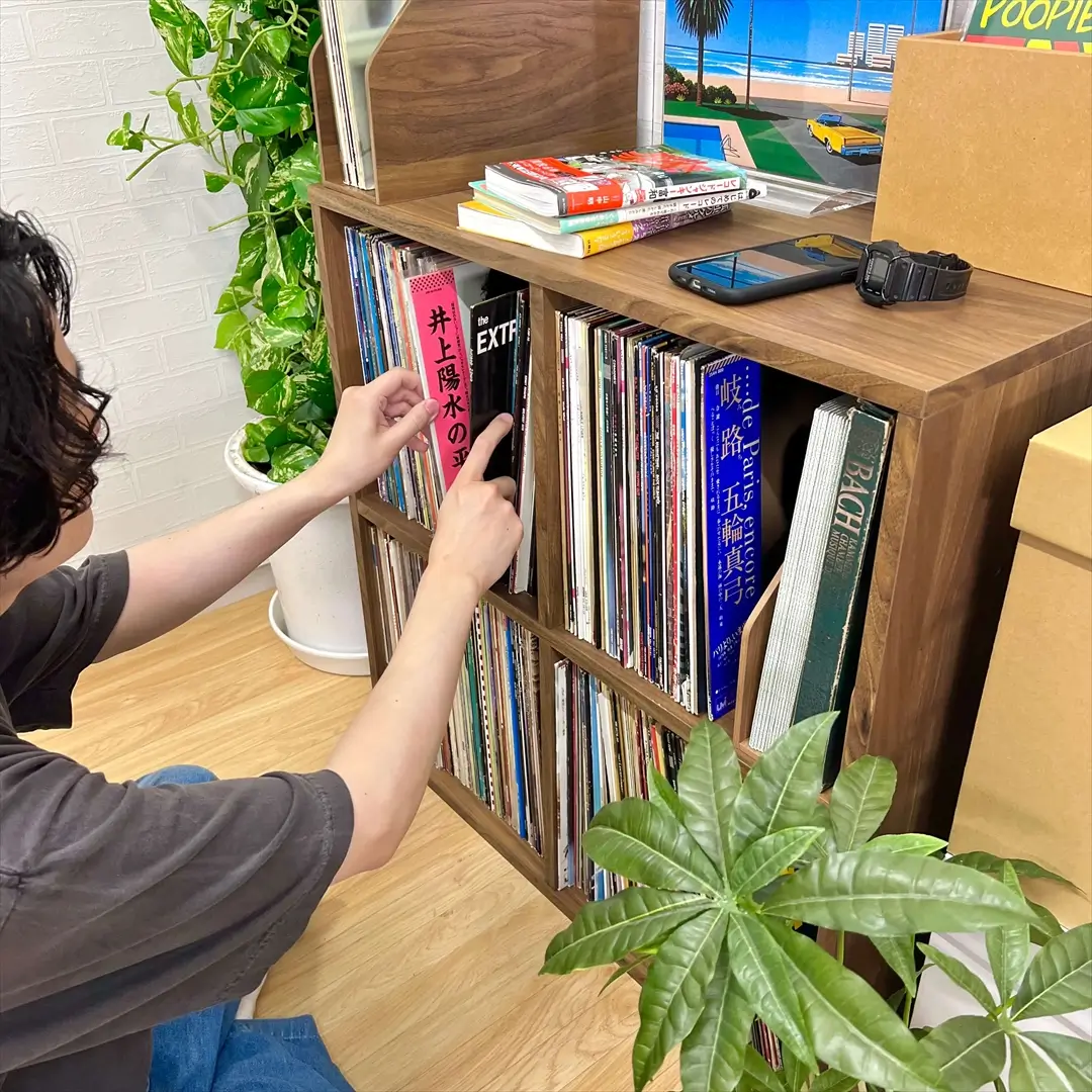 レコードラック スタンダード4BOX ナチュラル/レコードラック｜CD