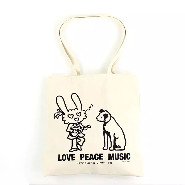忌野清志郎×NIPPER “LOVE PEACE MUSIC トートバッグ/NIPPER/ニッパー